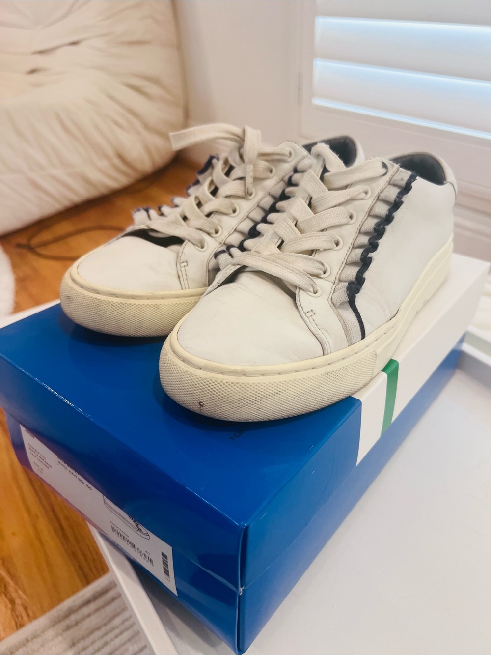 Tory Burch Sport Navy sea Ruffle sneakers